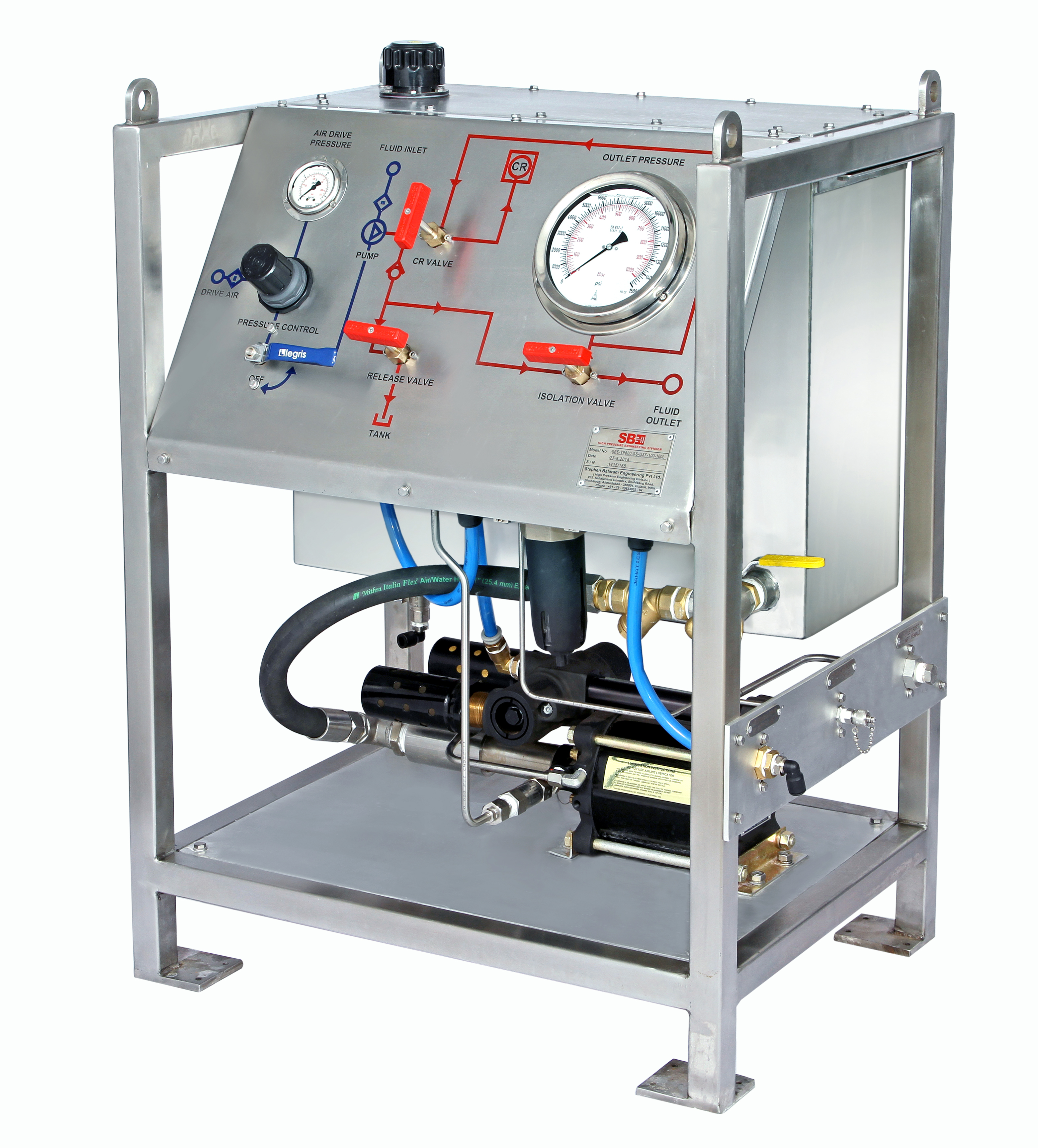 Portable “Testpac-600” high flow test unit