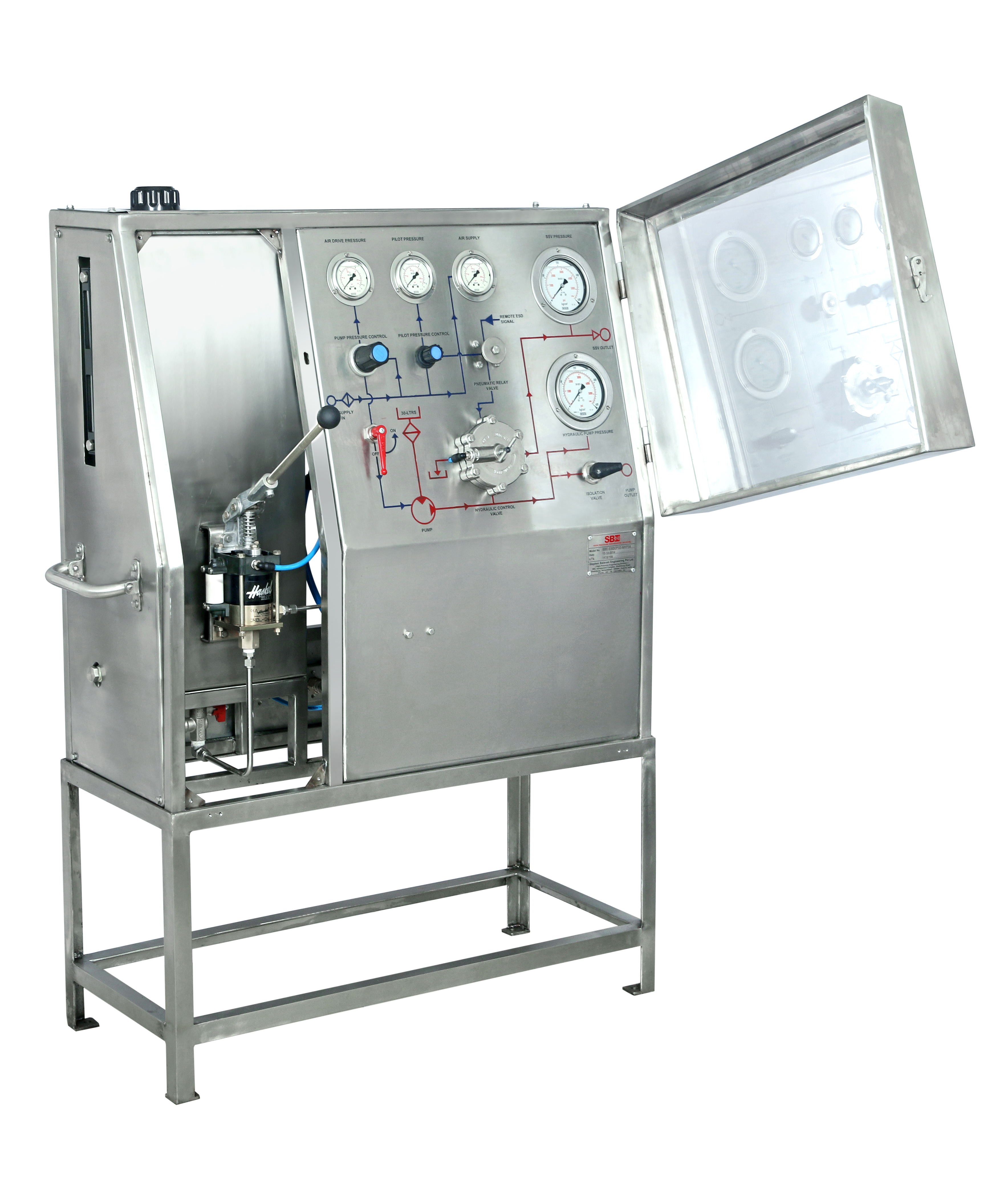 Well control unit with ESD, for controlling SSV